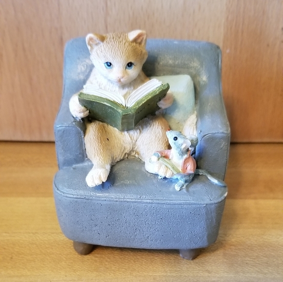 Cat and Mouse Figurine